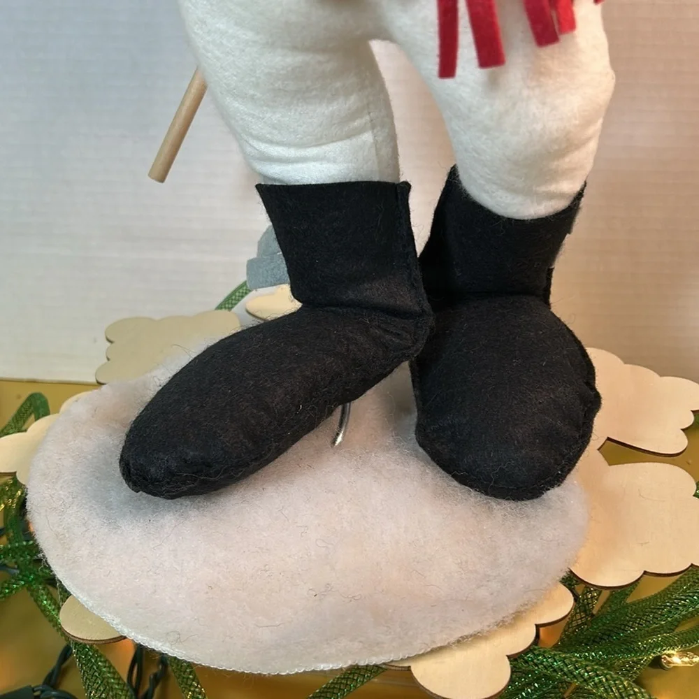 Giant 21” Annalee Snowman with top hat and mop